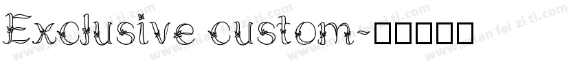 Exclusive custom字体转换